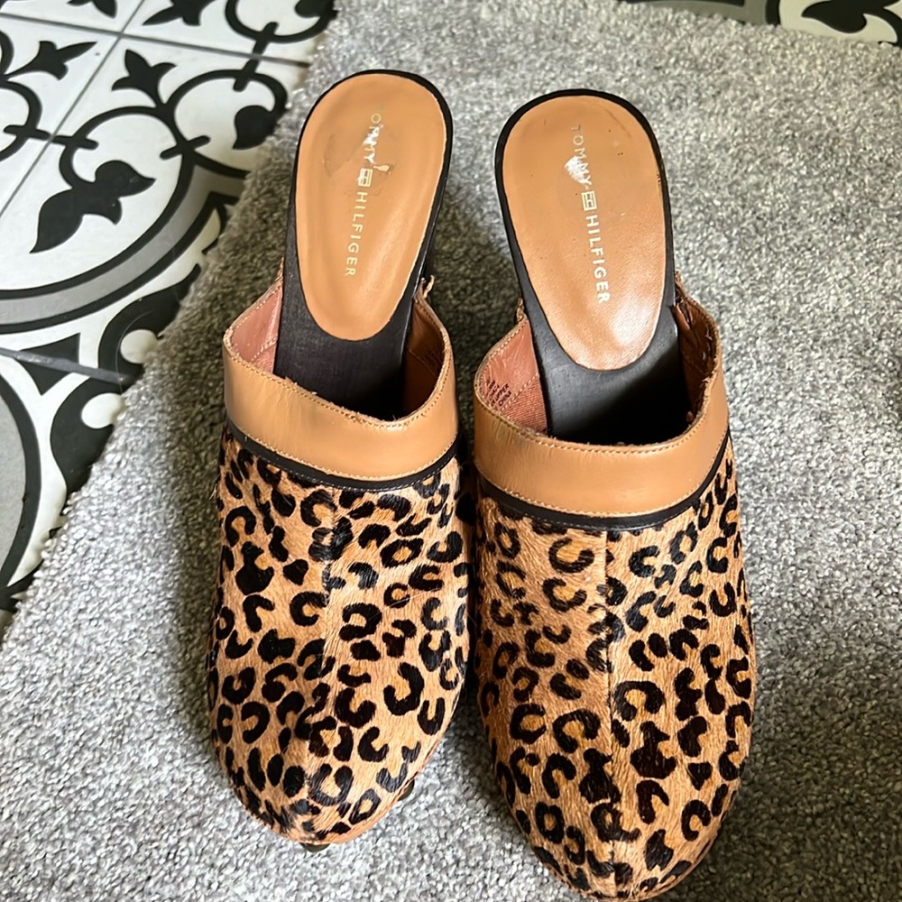 Clogs brown leopard